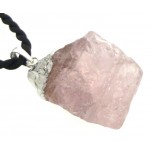 Natural Rose Quartz Electroplated Pendant